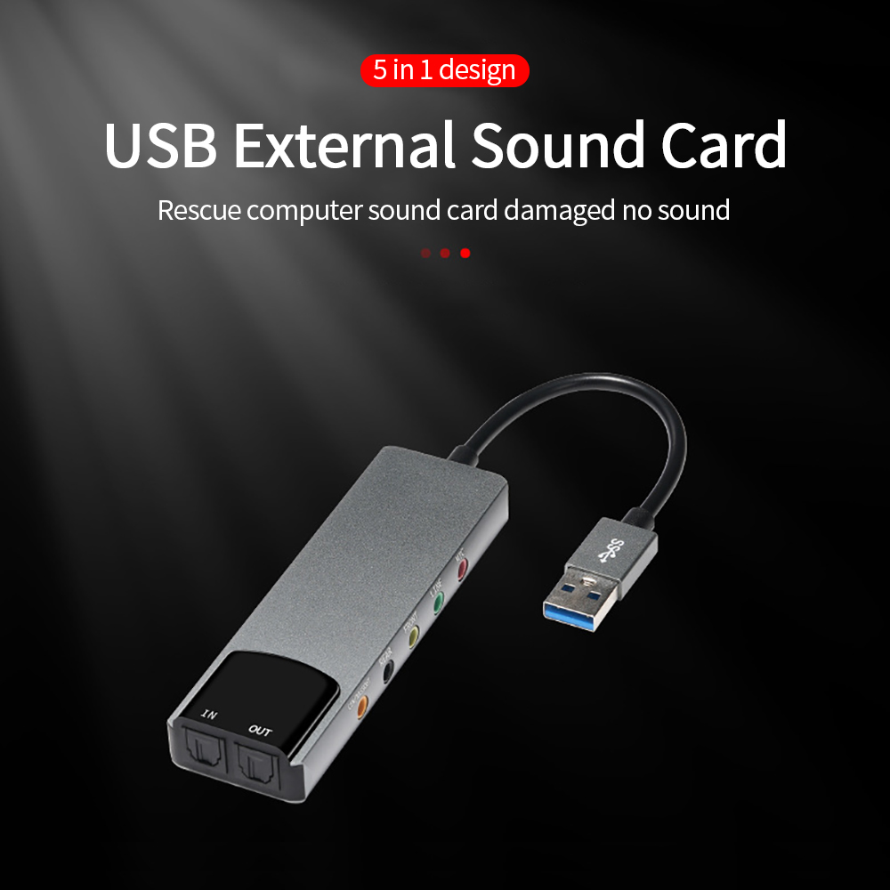 Laptop Accessories Headphones - Carte son optique USB externe 6