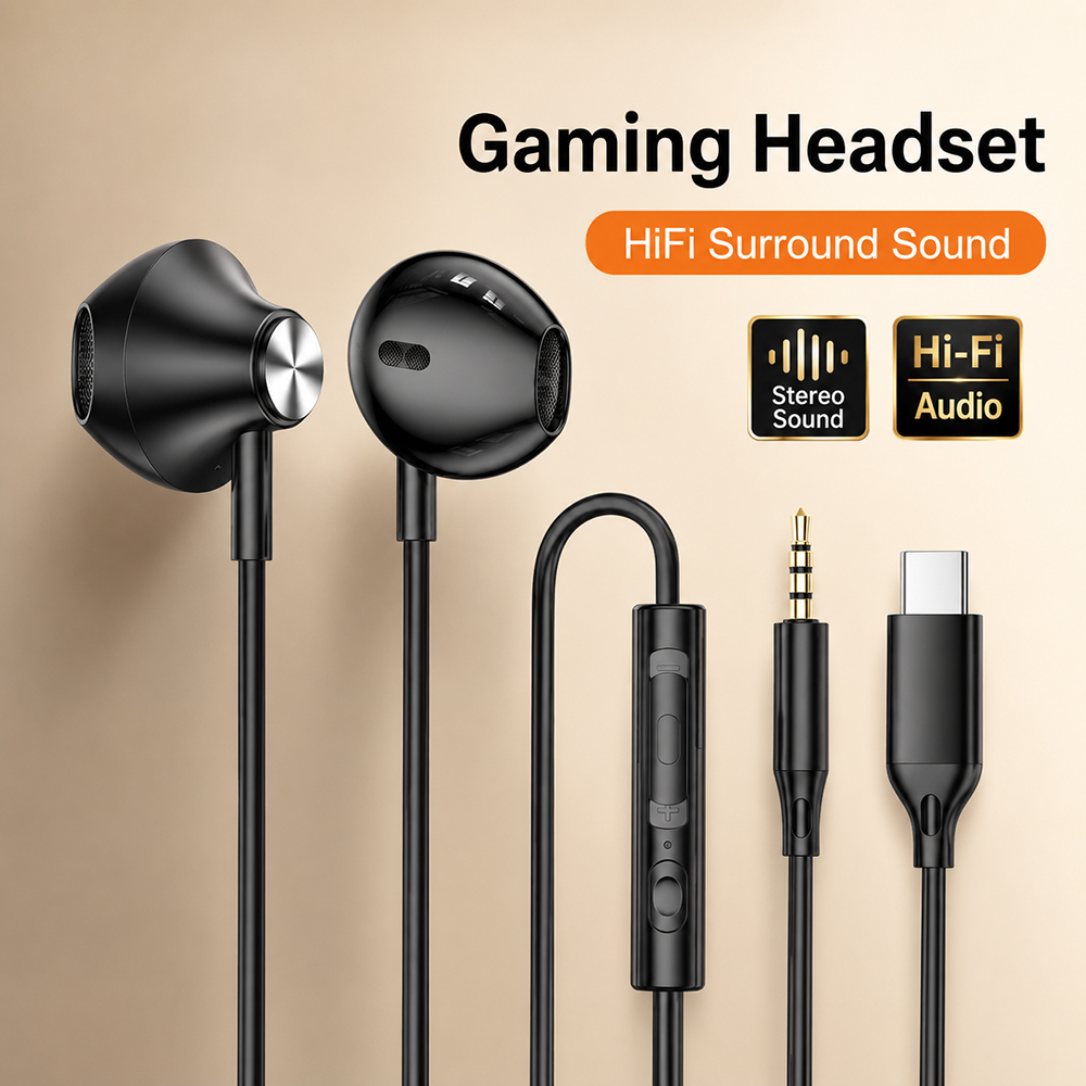 Laptop Accessories Headphones - Écouteurs HiFi Surround, son stéréo basse