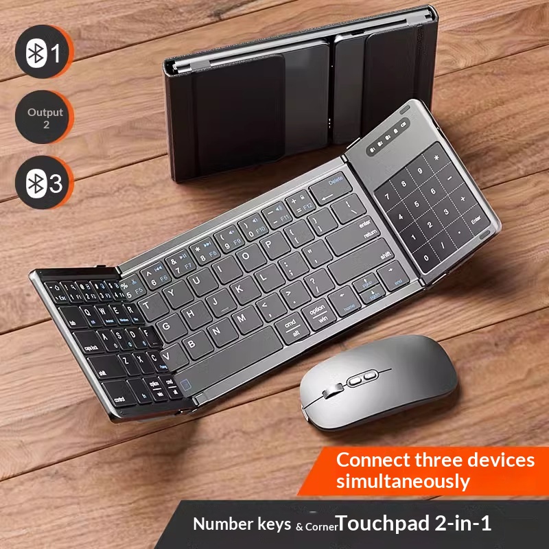 Laptop Accessories Holder - Clavier Bluetooth sans fil pliable Mengzu