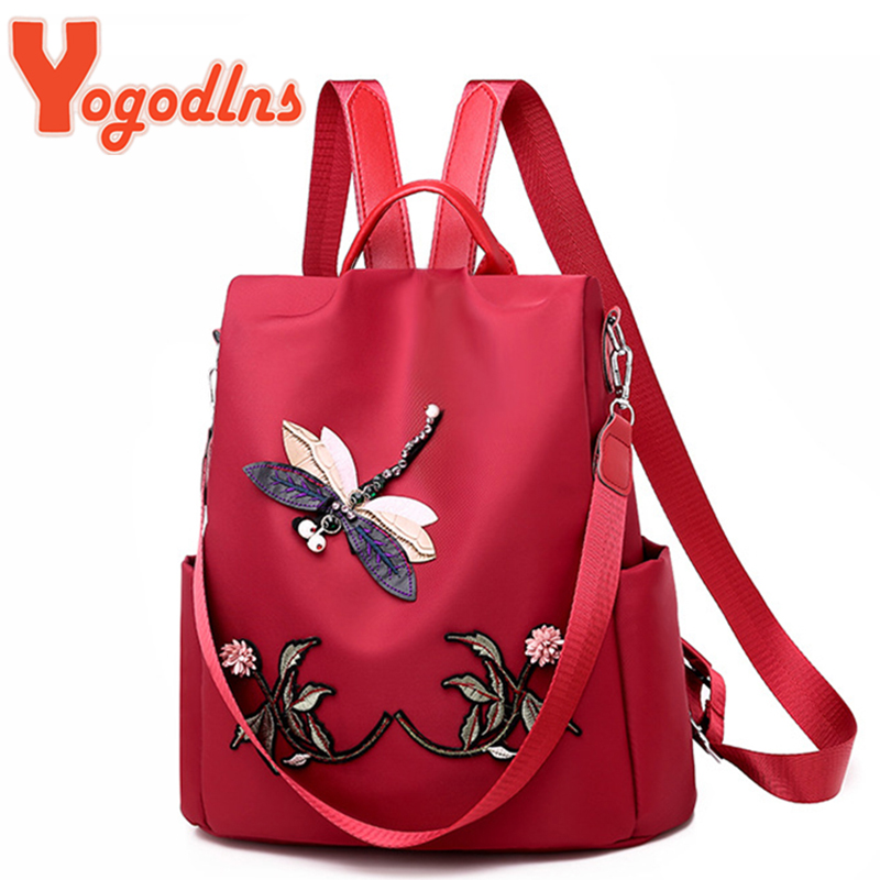 Laptop Bag Waterproof - Yogodlns mode broderie sac à dos
