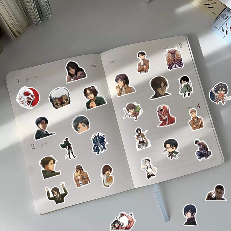 60 autocollants anime Attack o - Laptop Bag Waterproof avis et prix