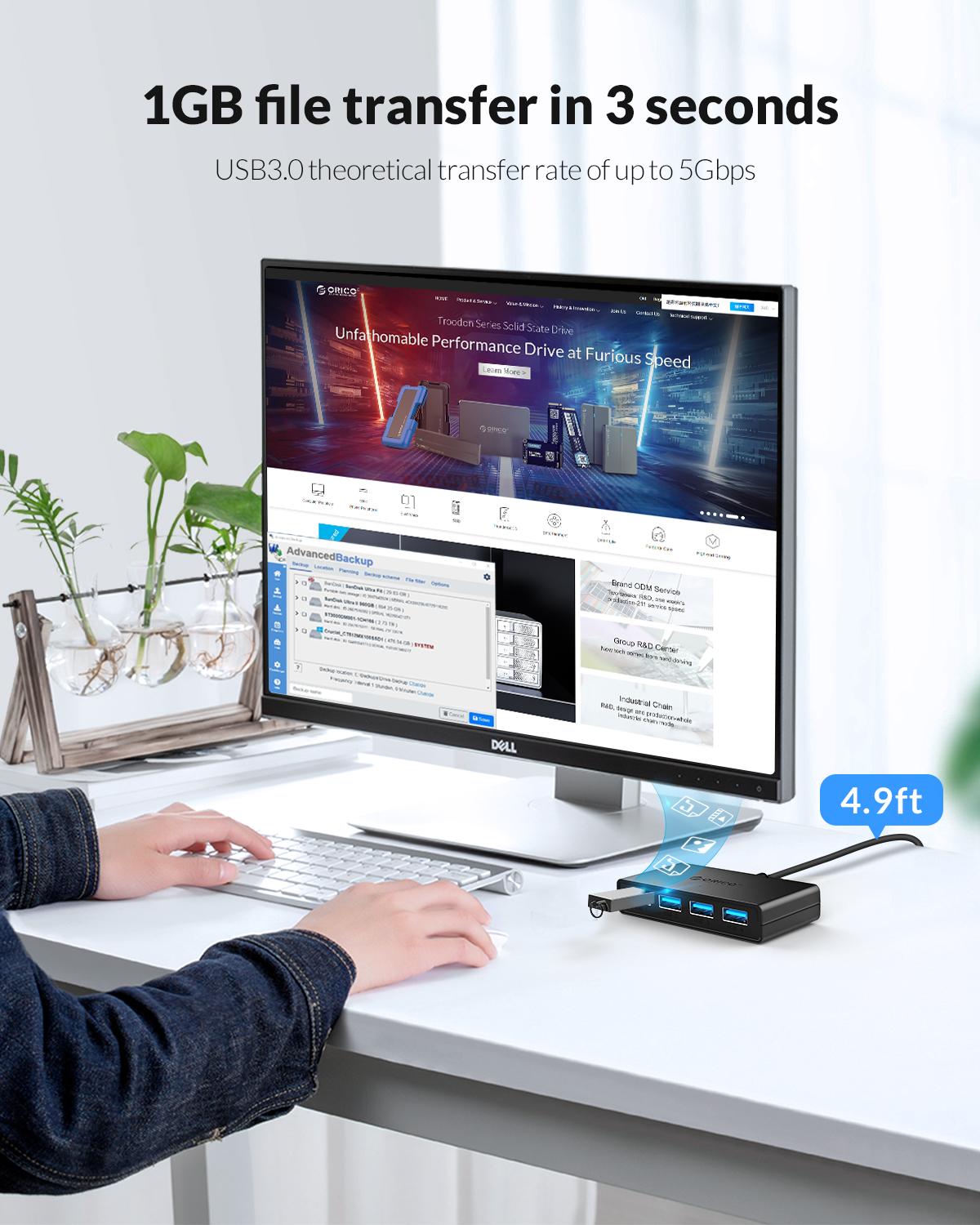 ORICO Hub USB 4 Ports Multi US - Laptop Accessories Ideas avis et prix