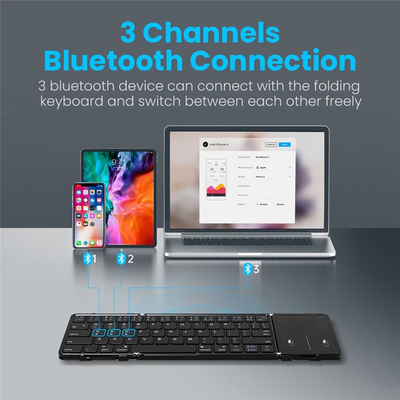 Clavier pliable sans fil avec  - Laptop Accessories To Buy avis et prix