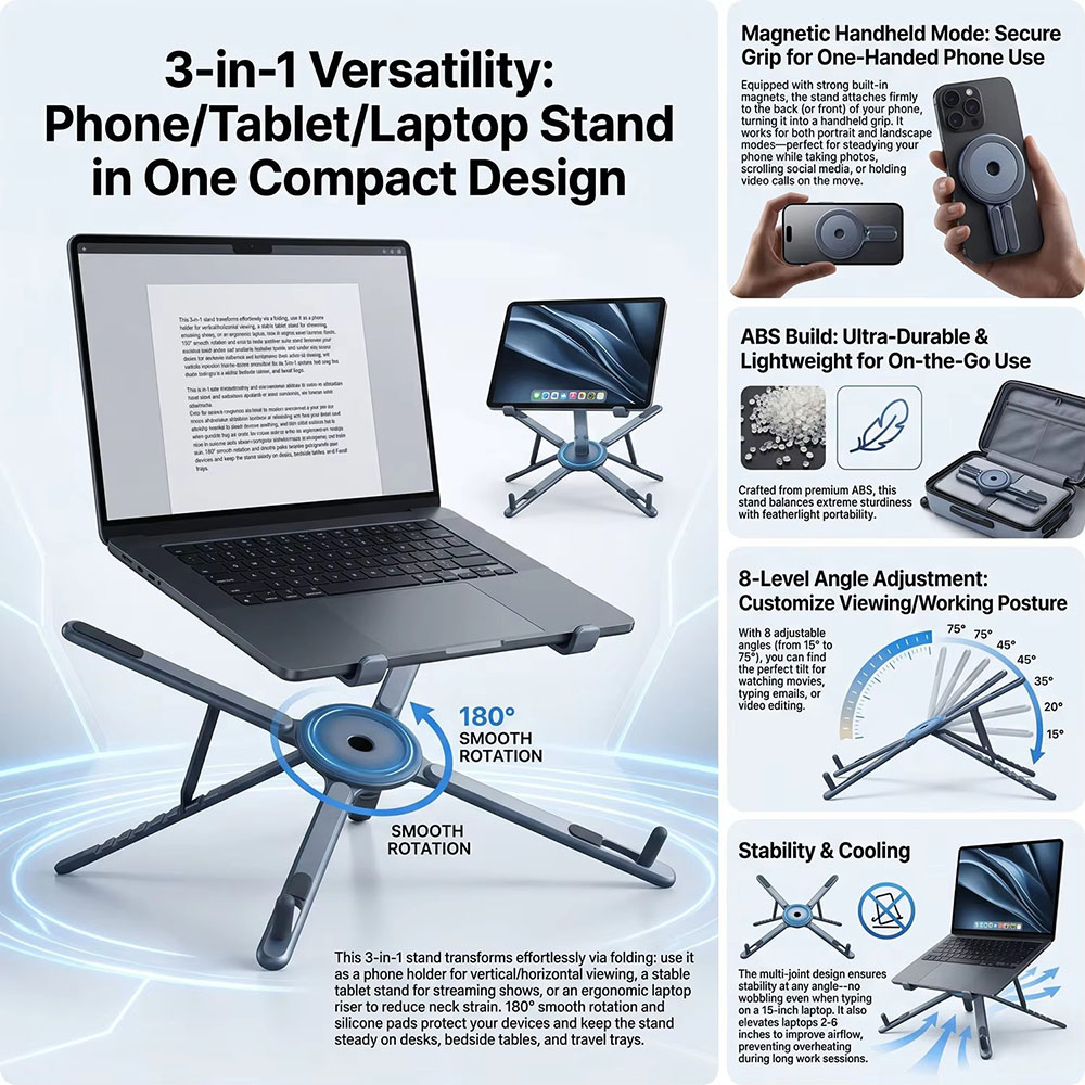 Support de téléphone magnétiqu - Laptop Accessories Holder avis et prix