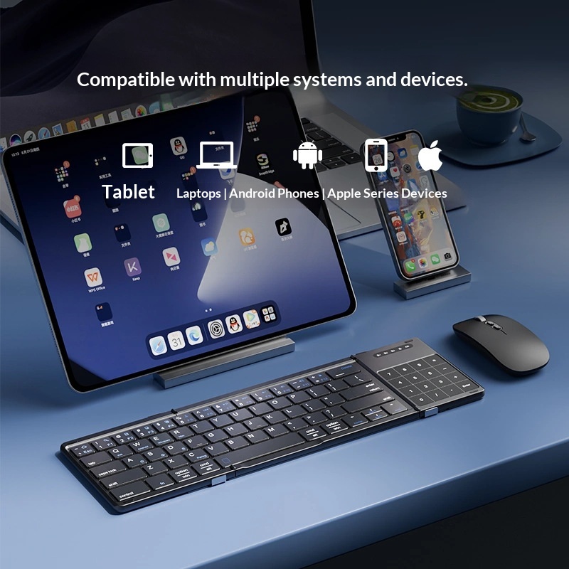 Clavier Bluetooth sans fil pli - Laptop Accessories Holder avis et prix