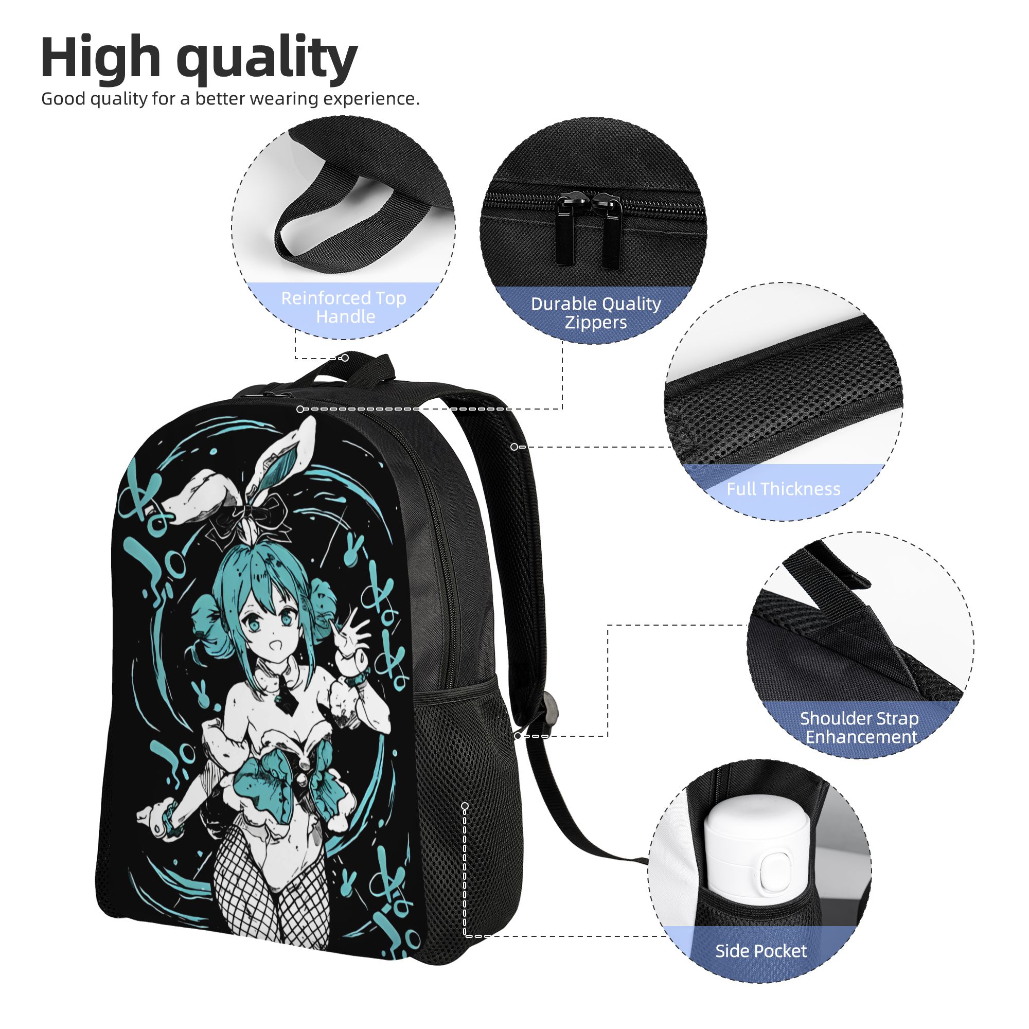 Sac à dos Kawaii Hatsune Miku  - Laptop Accessories Gifts For Men avis et prix